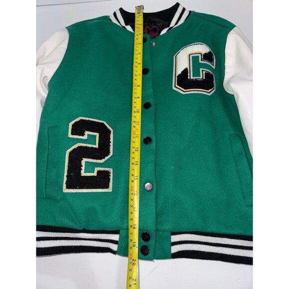Chillipop Girl’s woolen Varsity letter jacket,
streatwear, green jacket sz 10/12 - Picture 2 of 12